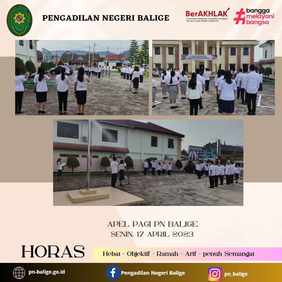 Apel Pagi PN Balige Pada Hari Senin 17 APRIL 2023